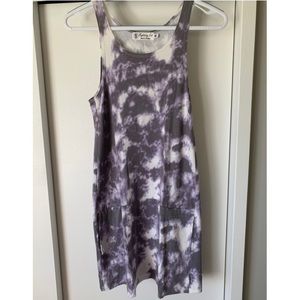 Fighting Eel Purple Tie-Dye Mini Dress
